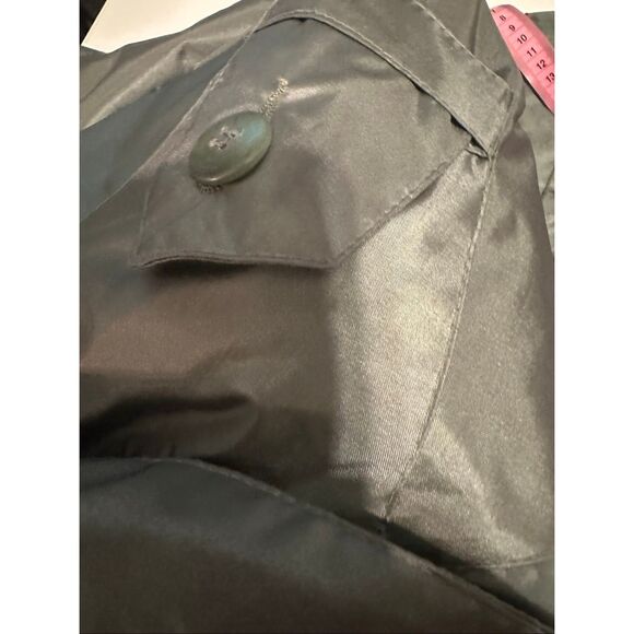 British Mist Women's Green Long Double Breasted Belted Trench Coat Size 9/10 - Picture 9 of 10